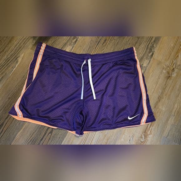 Nike Pants - Nike, Women's size Large, Shorts, Athletic, Mesh, Purple, Yellow, Perfect Shape